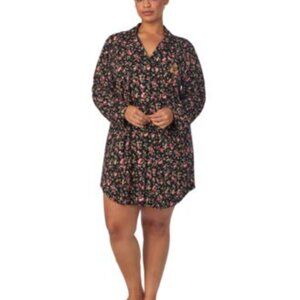 Ralph Lauren Black Floral sleep shirt plus size 1X